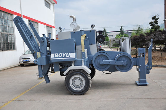 Hydraulic Cable Transmission Line Stringing Equipment Puller With Electric Starting Engine