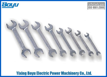Senior Alloy Steel Double Open End Wrench , Tough Transmission Line Tools